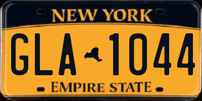 NY license plate GLA1044