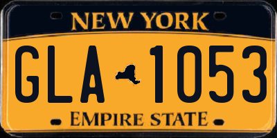 NY license plate GLA1053