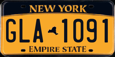 NY license plate GLA1091