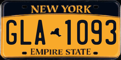 NY license plate GLA1093