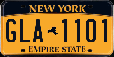 NY license plate GLA1101