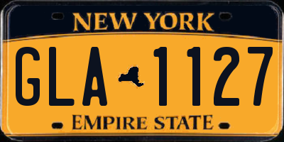 NY license plate GLA1127