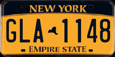 NY license plate GLA1148