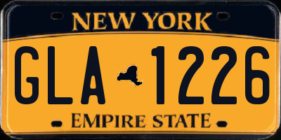NY license plate GLA1226