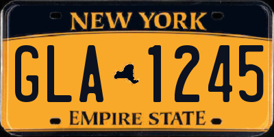 NY license plate GLA1245