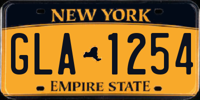 NY license plate GLA1254
