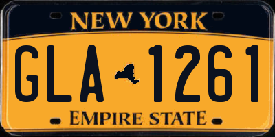 NY license plate GLA1261