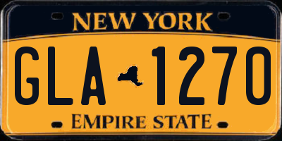 NY license plate GLA1270