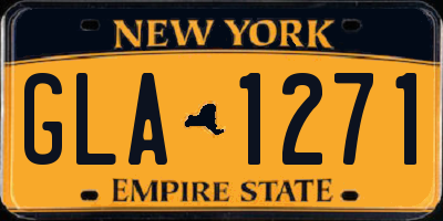 NY license plate GLA1271