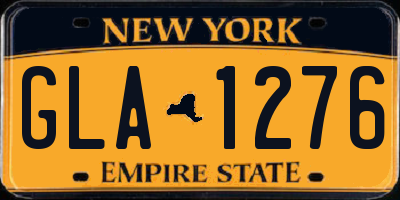 NY license plate GLA1276