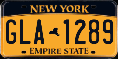 NY license plate GLA1289