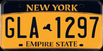 NY license plate GLA1297