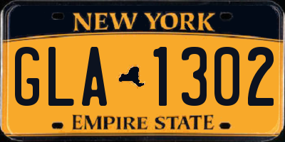 NY license plate GLA1302