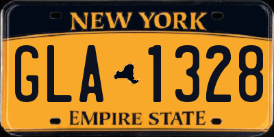 NY license plate GLA1328
