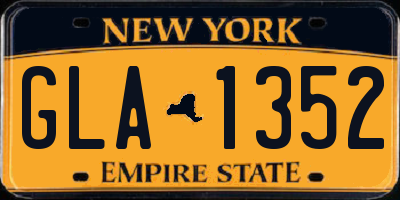 NY license plate GLA1352
