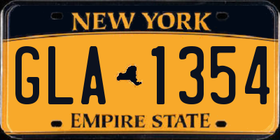 NY license plate GLA1354