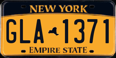 NY license plate GLA1371