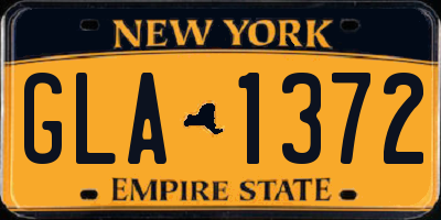 NY license plate GLA1372