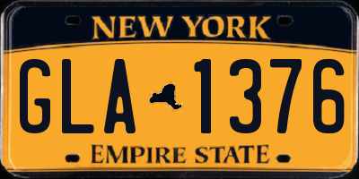 NY license plate GLA1376