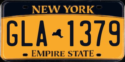 NY license plate GLA1379