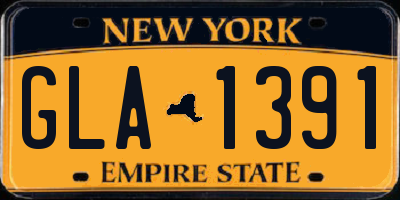 NY license plate GLA1391