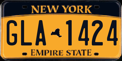 NY license plate GLA1424