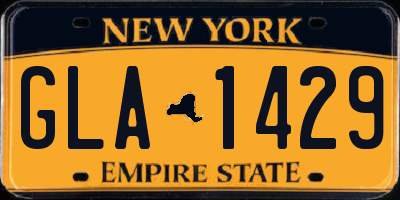 NY license plate GLA1429