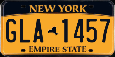 NY license plate GLA1457