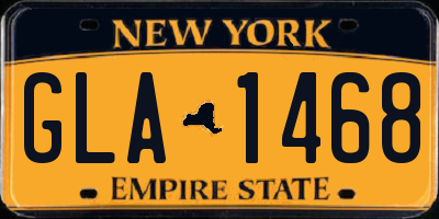 NY license plate GLA1468