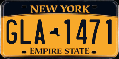 NY license plate GLA1471