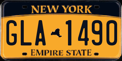 NY license plate GLA1490