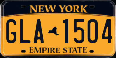 NY license plate GLA1504