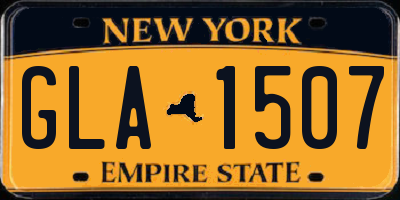 NY license plate GLA1507