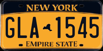 NY license plate GLA1545