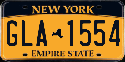 NY license plate GLA1554