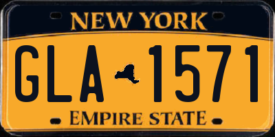 NY license plate GLA1571