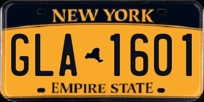 NY license plate GLA1601