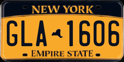 NY license plate GLA1606