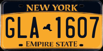 NY license plate GLA1607
