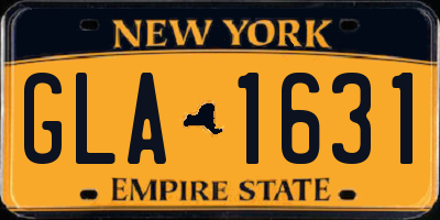 NY license plate GLA1631