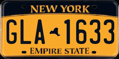 NY license plate GLA1633