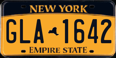 NY license plate GLA1642