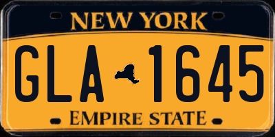 NY license plate GLA1645