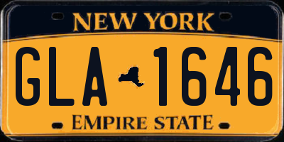 NY license plate GLA1646
