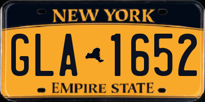 NY license plate GLA1652