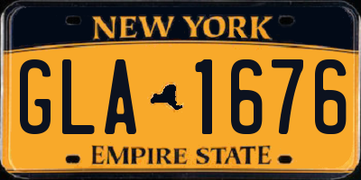 NY license plate GLA1676