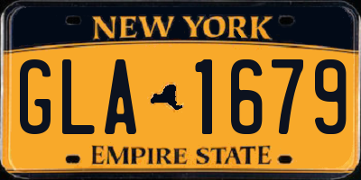 NY license plate GLA1679