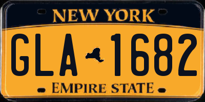 NY license plate GLA1682