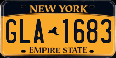 NY license plate GLA1683