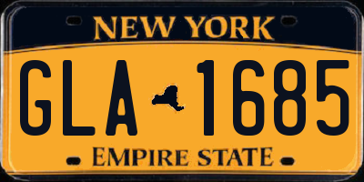 NY license plate GLA1685